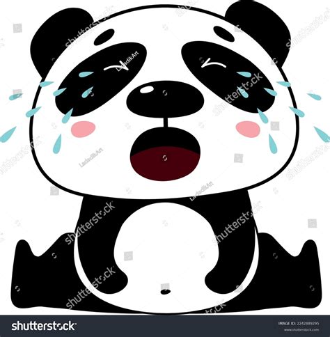 Crying Panda Character Cute Cartoon Baby Stock Vector (Royalty Free) 2242889295 | Shutterstock