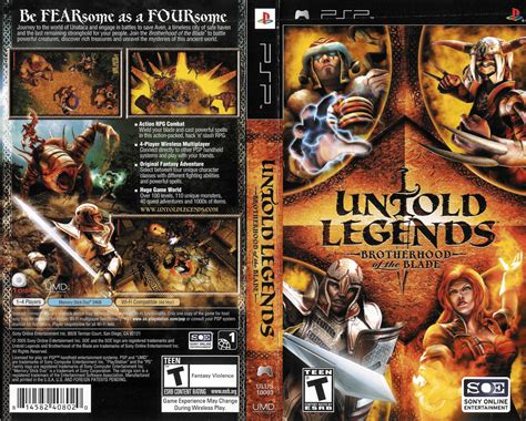 Untold Legends: Brotherhood of the Blade [ULUS-10003] PSP Cover Art : Sony Online Entertainment ...