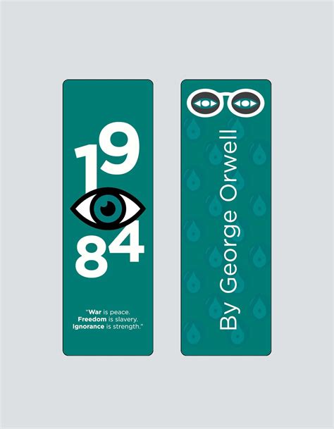 1984 by George Orwell Bookmark | George orwell 1984, Orwell, George
