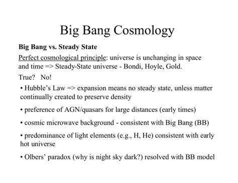 Big Bang Cosmology