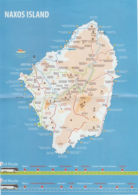 Naxos Map - Athens Coast