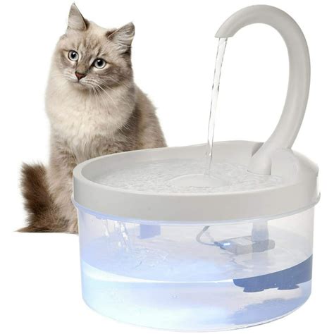 Pet Fountain, 67oz/2L LED Automatic Cat Water Fountain Dog Water ...