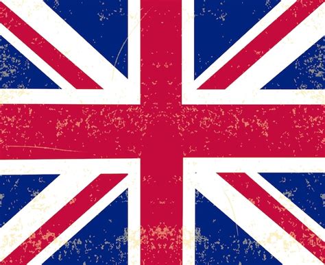 Premium Vector | Flag of united kingdom vector with old vintage texture