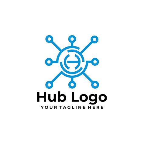 Premium Vector | Hub logo vector design template