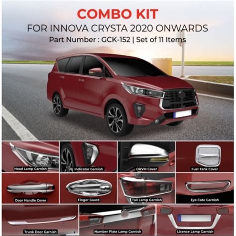 Toyota Innova 2016-2023 Front And Rear Bumper Nudge Protector Body Kits ...