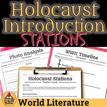 Holocaust Introduction Stations: Photo Analysis, WWII Timeline, & More