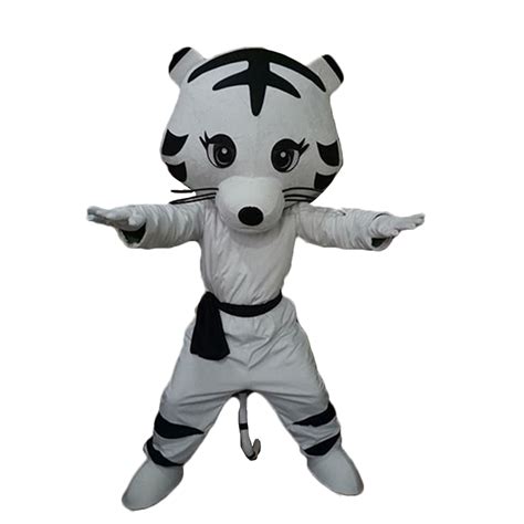 High Quality Lovely Taekwondo White Tiger Mascot Costume