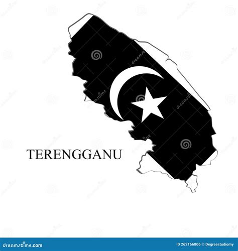 Terengganu Map Vector Illustration. Stock Vector - Illustration of flag ...