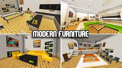 Modern Furniture Addon (1.21, 1.20) - MCPE/Bedrock Mod - 9Minecraft.Net