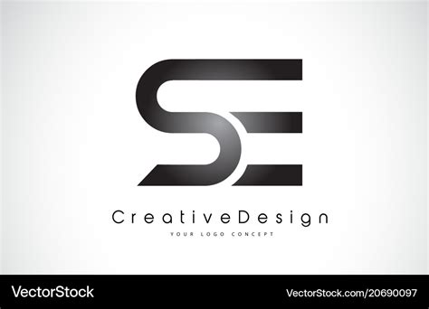 Se s e letter logo design creative icon modern Vector Image