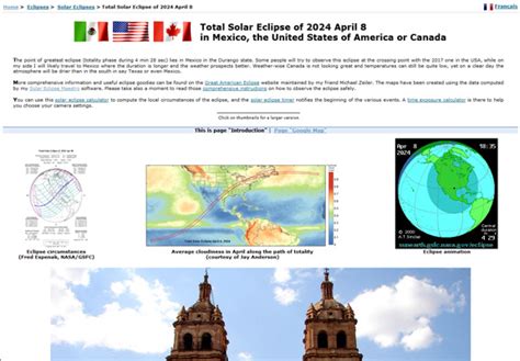 Weather information for the Great North American Eclipse April 8, 2024 | eclipse2024.org