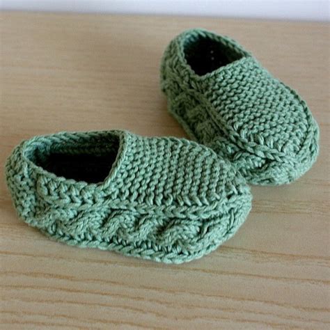 Knitting Pattern PDF File Cable Slippers for Baby and Toddler sizes ...