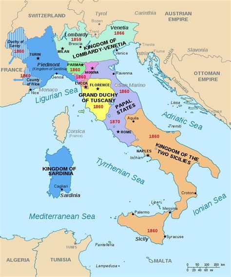 Italia 1843-en - House of Savoy - Wikipedia | Mapa de italia, Unificación italiana, Unificacion ...