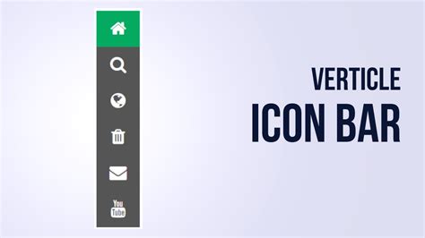 Create Verticle Icon Bar CSS | Font awesome icons html CSS tutorial ...