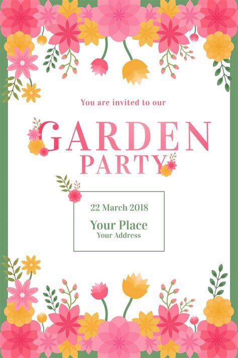 Garden Party Invitations Templates Free - prntbl ...