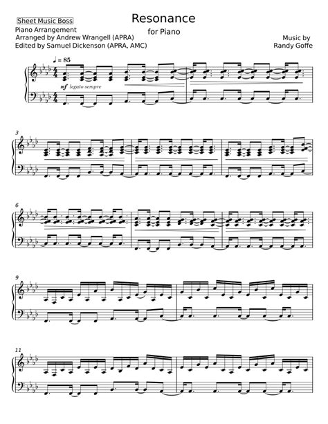 Resonance – Randy Goffe Sheet music for Piano (Solo) | Musescore.com