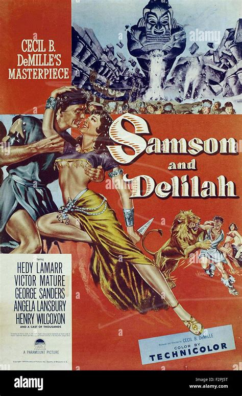 Samson and Delilah (1949) - Movie Poster Stock Photo - Alamy