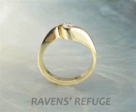 Conflict-free Diamond Engagement Ring in 14k Yellow Gold - Etsy