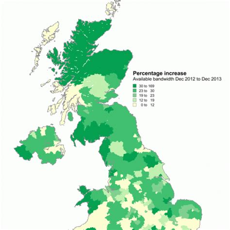 UK MAP - Rural and Suburban Areas See Rising Broadband Speeds ...