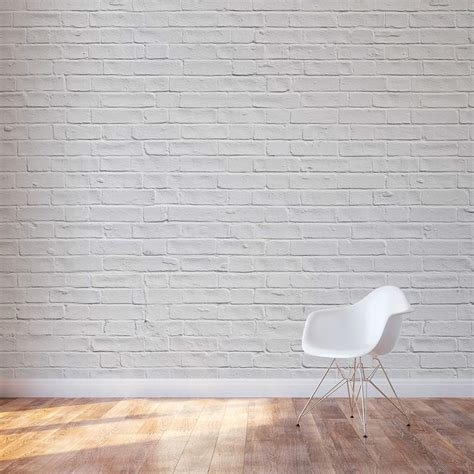 White Brick Wall Mural | Brick Wall Decal | Wallums