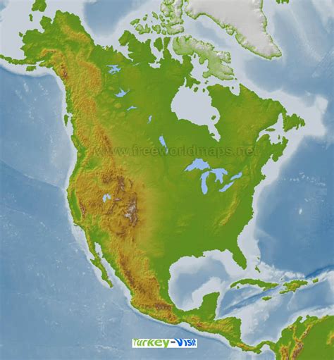 North America Satellite Map - Guide of the World