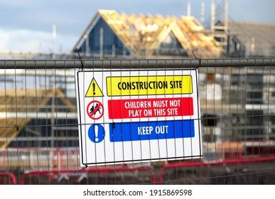 Construction Site Health Safety Message Rules Stock Photo 1910846959 ...