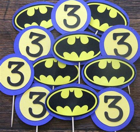 Batman Cupcake Toppers by LanvisB on Etsy, $5.00 | Batman birthday party, Batman cupcakes ...