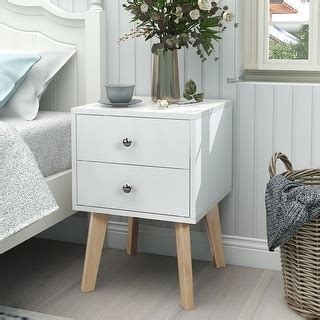 White nightstand mid Century Modern nightstand White Night Stands for ...