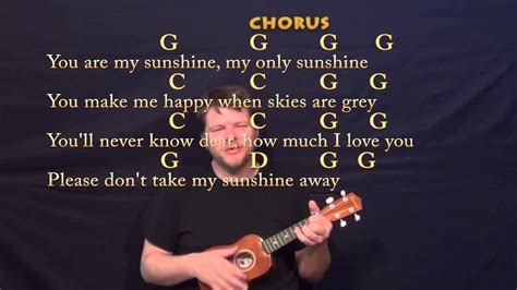 You Are My Sunshine - Ukulele Cover Lesson in G with Chords/Lyrics - YouTube