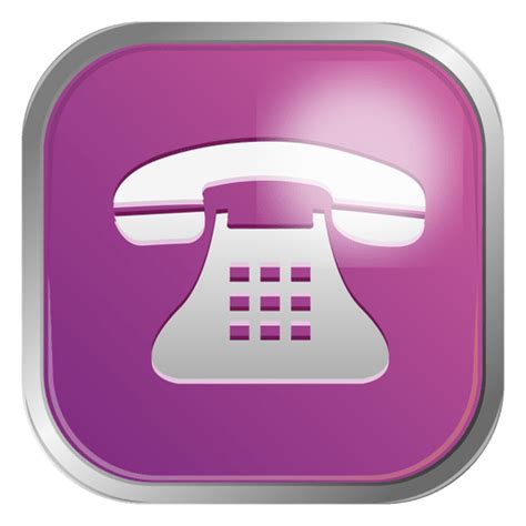 Purple telephone icon - Transparent PNG & SVG vector file