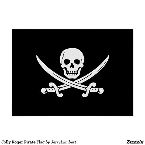 Jolly Roger Pirate Flag Poster | Zazzle | Mario para colorear, Dibujos ...