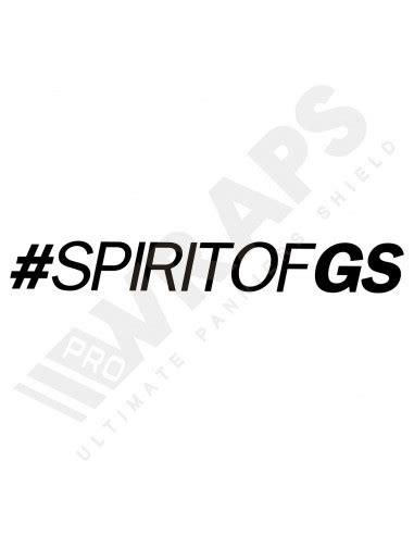 SPIRIT OF GS sticker Color Black matt Size 21 x 2,7 cm