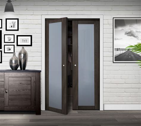 Euro 1-Lite Design Pivot Door - Renin Pivot Closet Doors