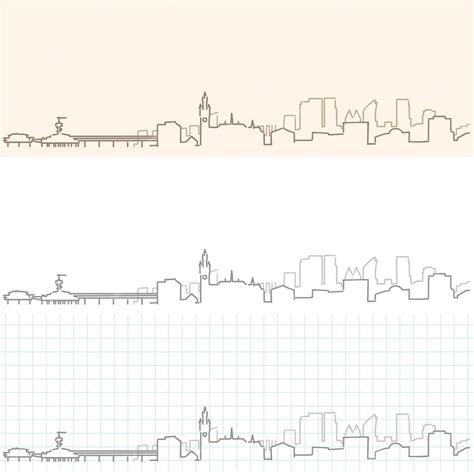 Premium Vector | The hague hand drawn skyline