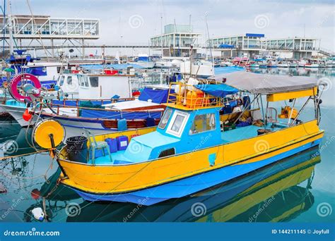 Fishing Boats, Limassol Marina, Cyprus Stock Image - Image of seafood, cloudy: 144211145