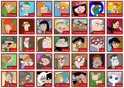 Pin by Josiah Van on phineas and ferb | Phineas and ferb, Disney colors, Animated cartoon characters