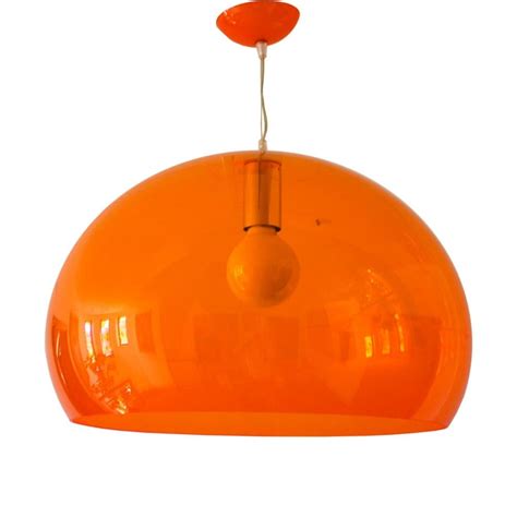 Space Age Bubble Pendant in Translucent Orange, France 1970s Orange France, Pendant Lamp ...