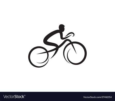 Bike logo icon design template Royalty Free Vector Image