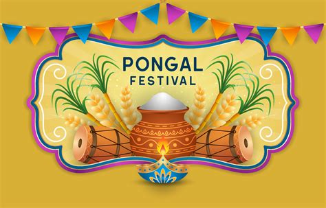 Pongal Festival Celebration Vector Design Illustration 4553026 Vector ...