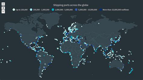 Making JS Dot Density Map to Visualize Shipping Ports Across Globe