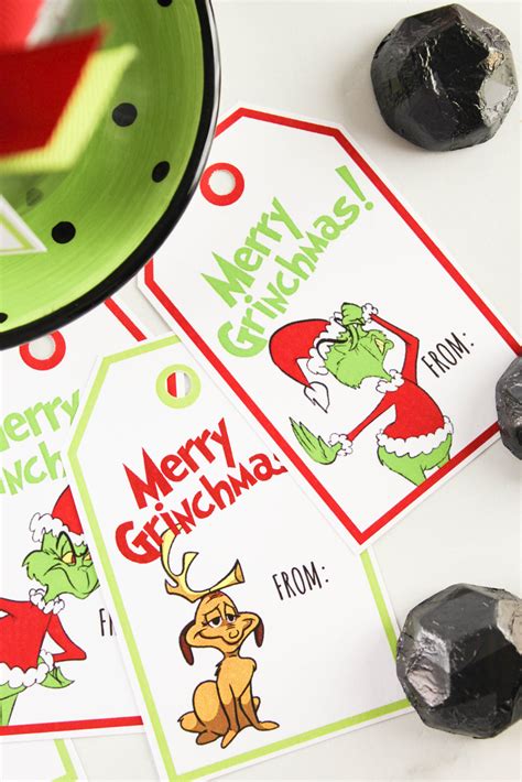 Free Printable Grinch Christmas Gift Tags | Baking You Happier