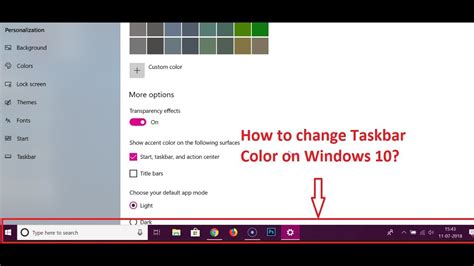 How to change the color of your taskbar - ledfoz