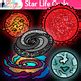 Life Cycle of a Star Clipart: Astronomy Clip Art, Black & White PNG Commercial