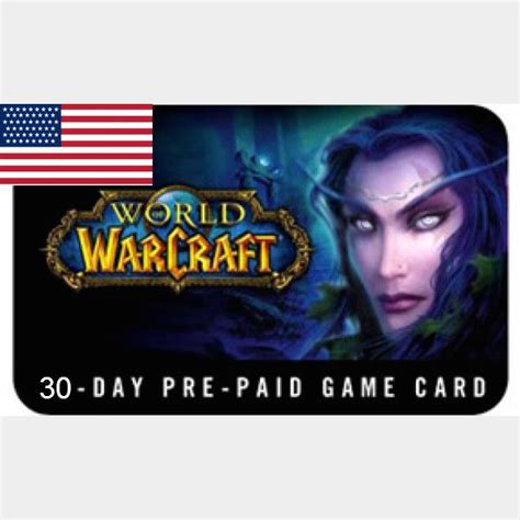 World of Warcraft Game Time Card 30 Days NORTH AMERICA - Battlenet ...