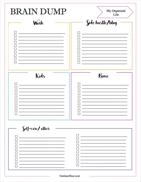 The Brain Dump Method for Working Moms (Free Printable) | FamLee of Four