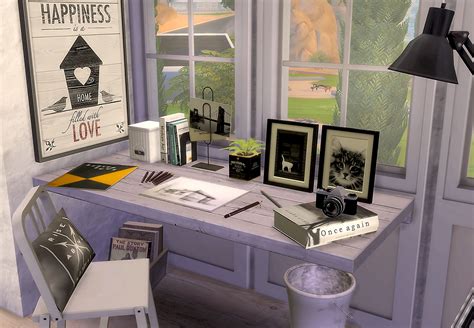 Sims 4 CC's - The Best: Desk & Pictures by Ruby