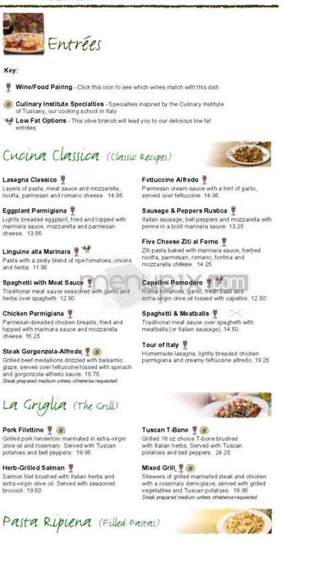 Online Menu of Olive Garden Italian Restaurant, Yuba City, CA