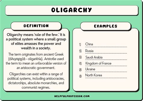 Countries With An Oligarchy Government