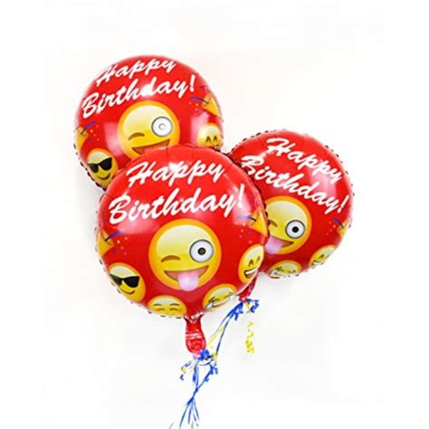 Emoji Birthday Balloons â€“ I Love Emoji Helium Grade Balloons â€“ 18â ...