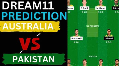 AUS Vs PAK Dream11 Prediction World Cup 2023 | Australia Vs Pakistan ...